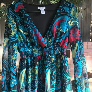 Bisou Bisou Maternity, Turquoise, Floral, Small